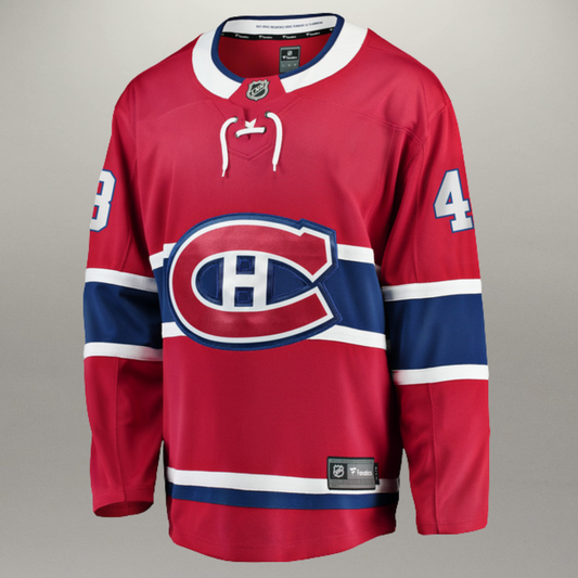 Chandail Officiel Lane Hutson Rouge