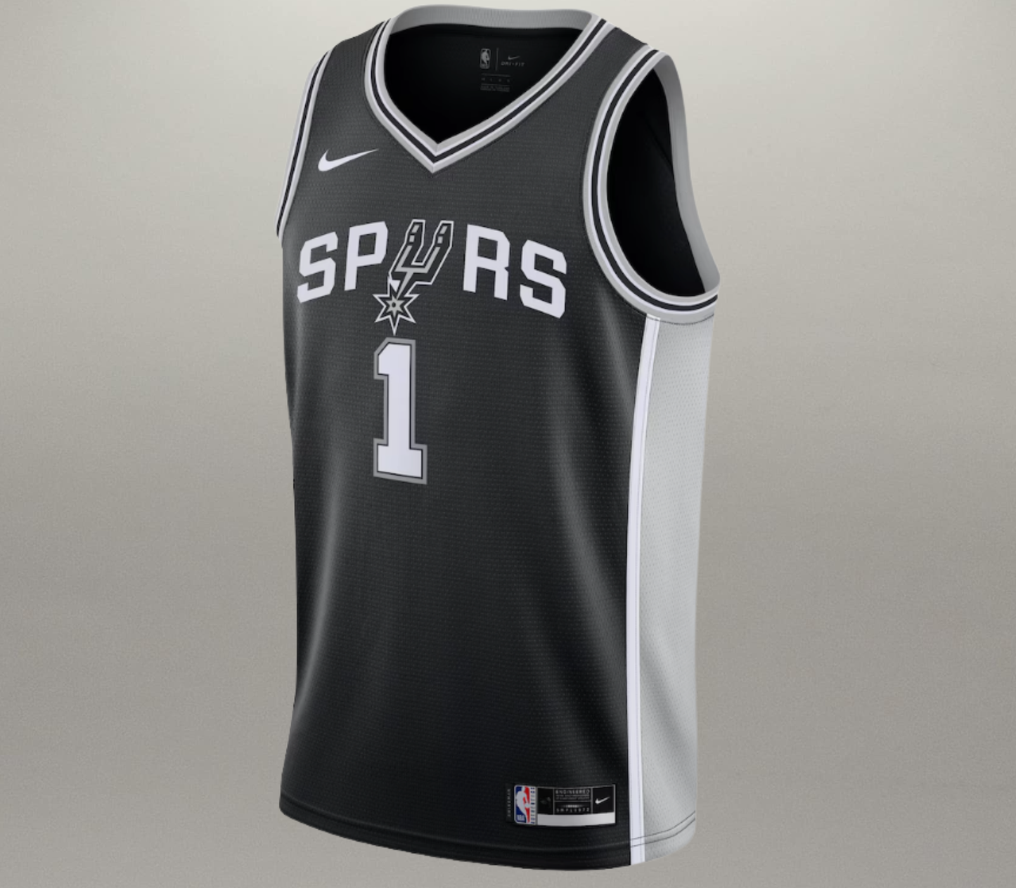 Camisole Officielle Enfant Victor Wembanyama Noire