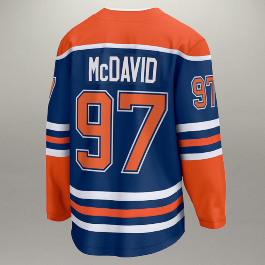Chandail Officiel Connor McDavid Bleu Breakaway