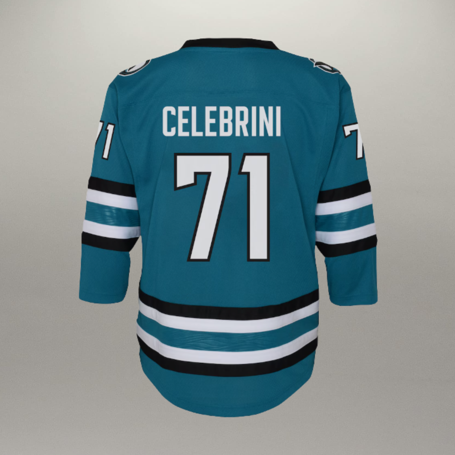 Chandail Officiel Junior Macklin Celebrini Turquoise