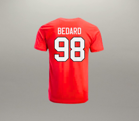 T-Shirt Enfant Connor Bedard Rouge